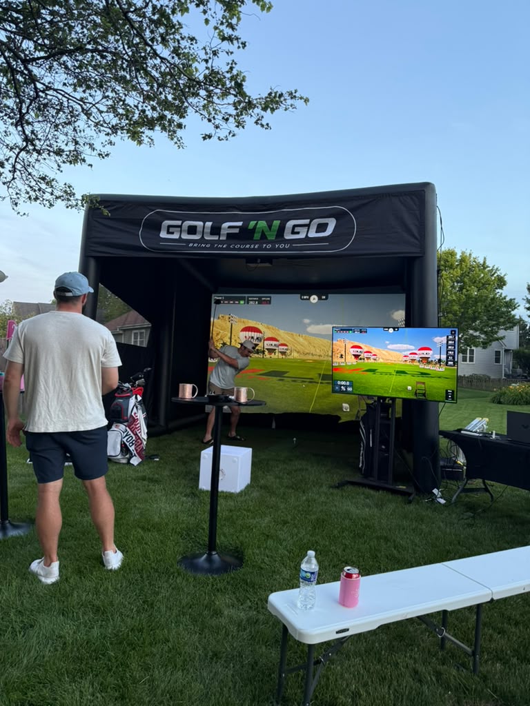 Birthday party golf simulator rental Chicago
