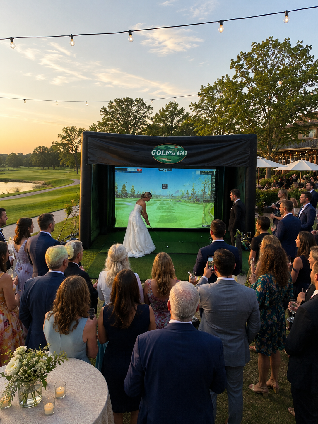 Wedding golf simulator entertainment Chicago