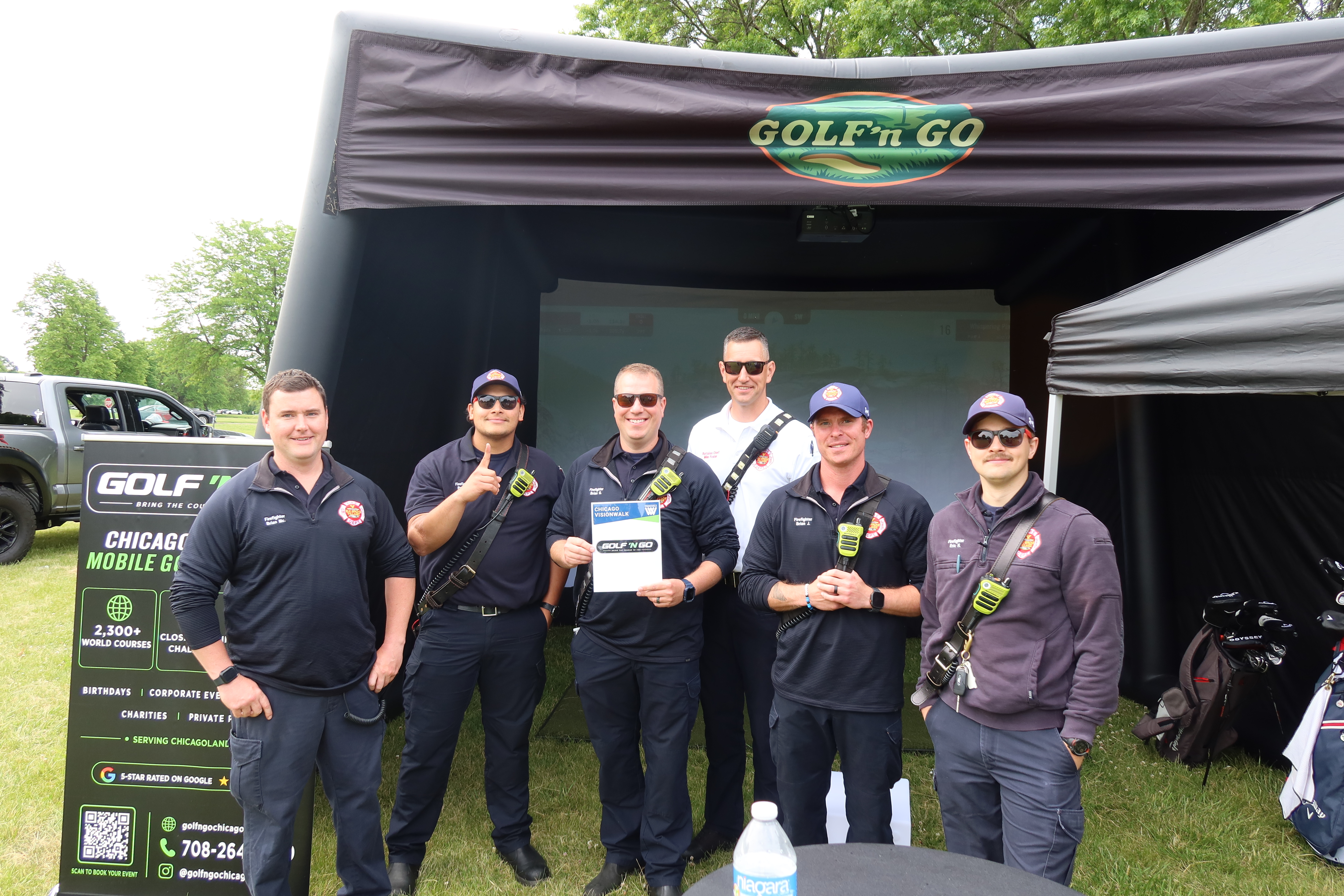 Charity fundraiser golf simulator Chicago